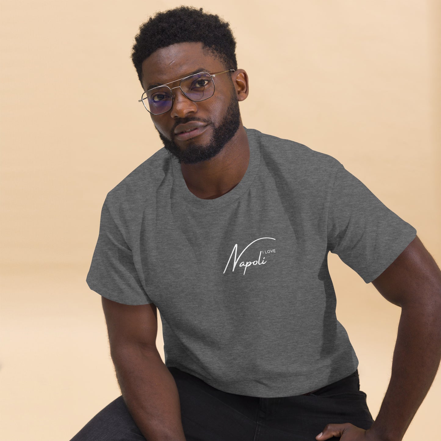Klassisches Herren-T-Shirt i love napoli - verschiedene Farben