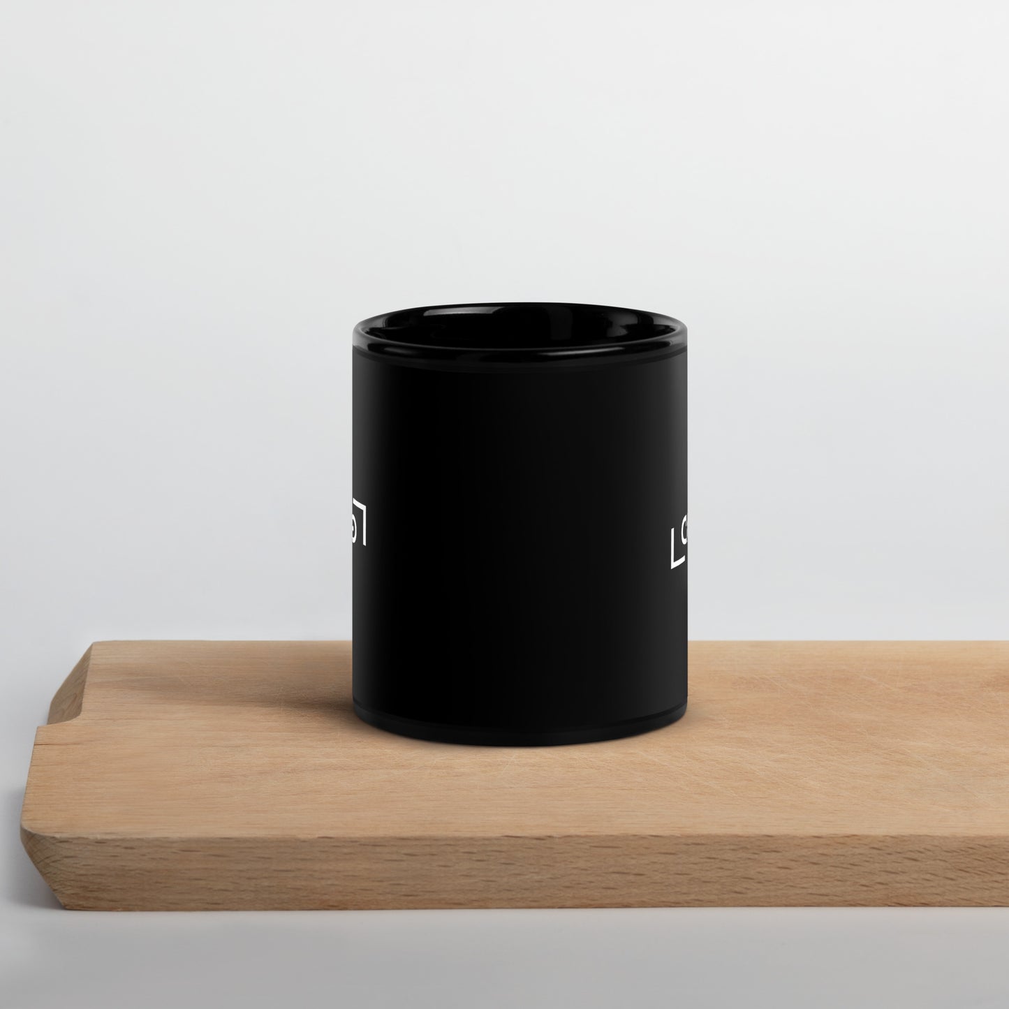 Schwarze glänzende Tasse Cazzo