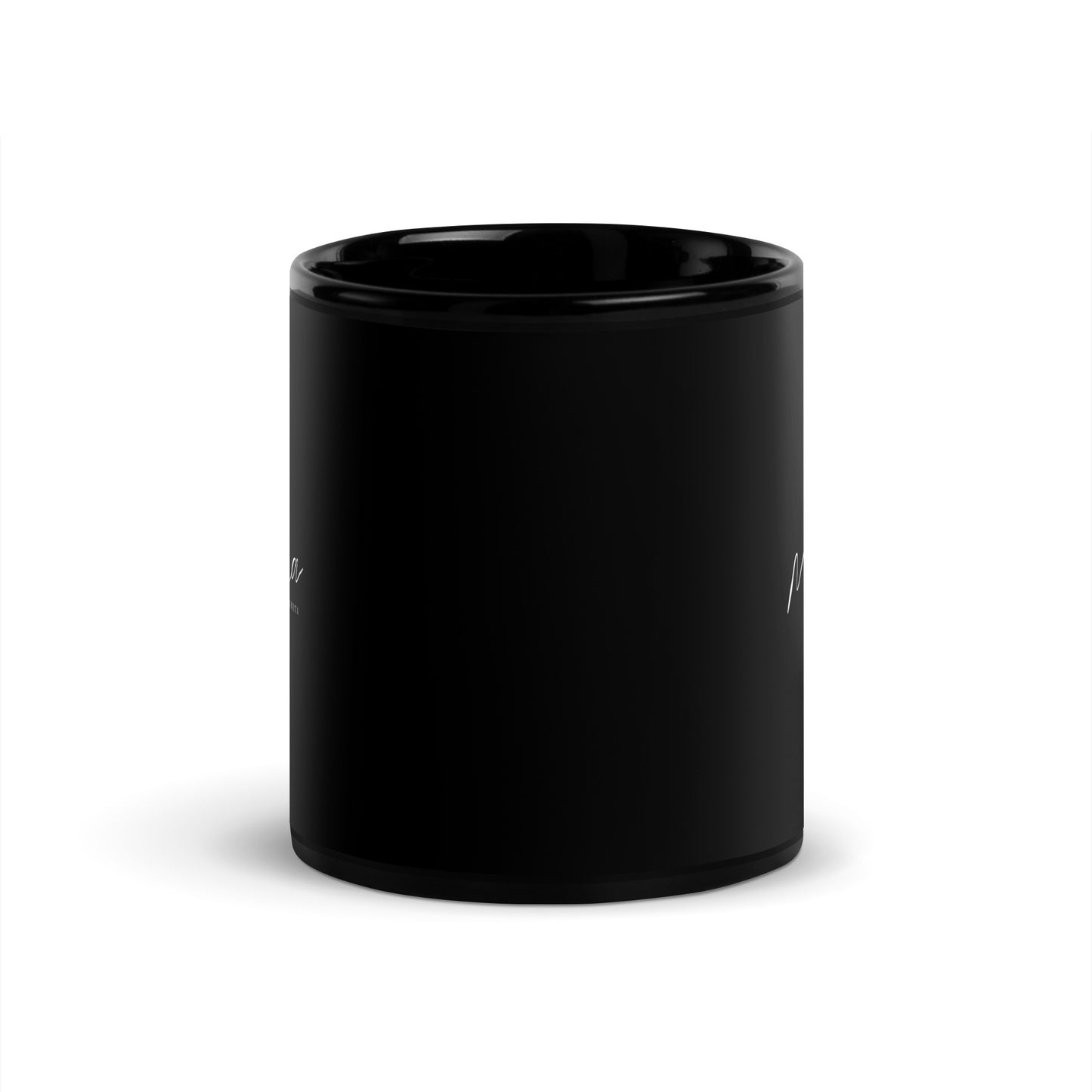 Schwarze glänzende Tasse Mama