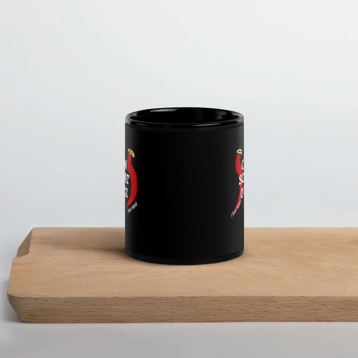 Schwarze glänzende Tasse o´cazz