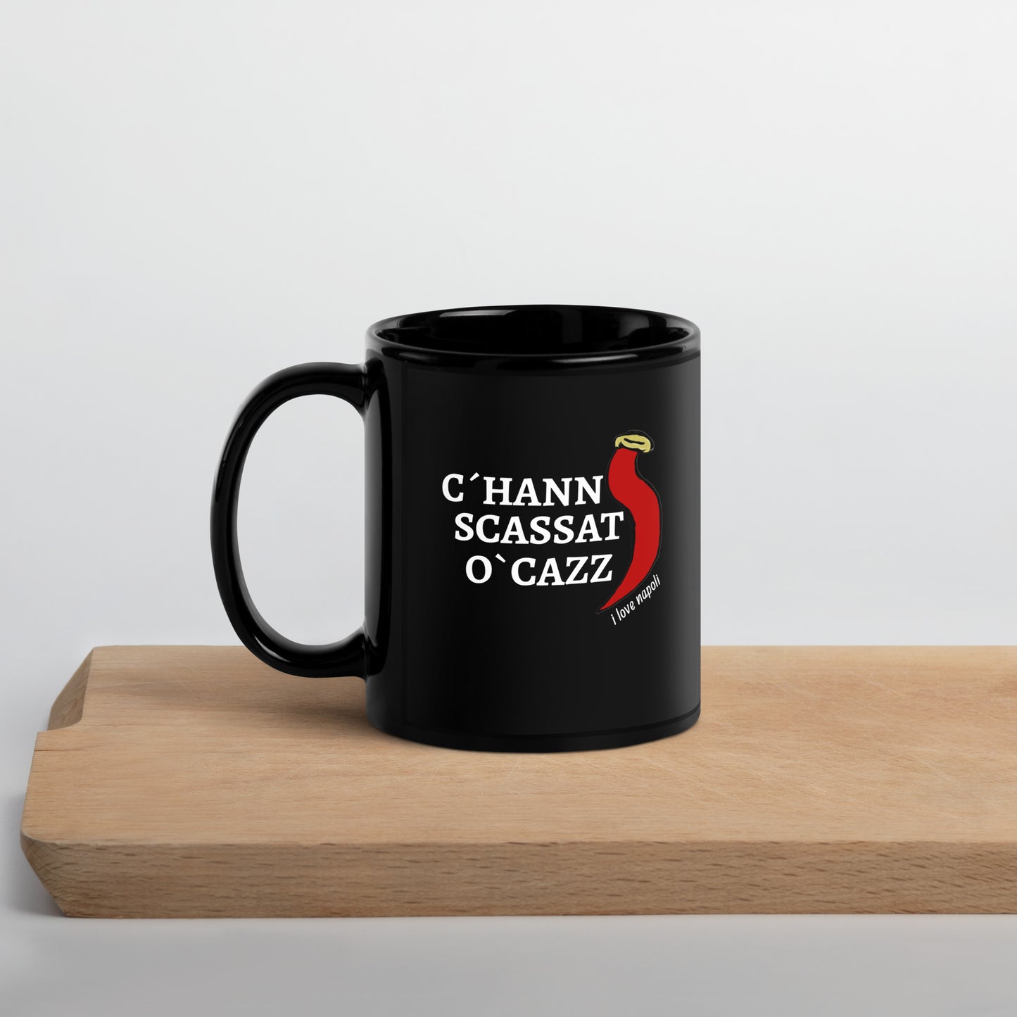 Schwarze glänzende Tasse o´cazz