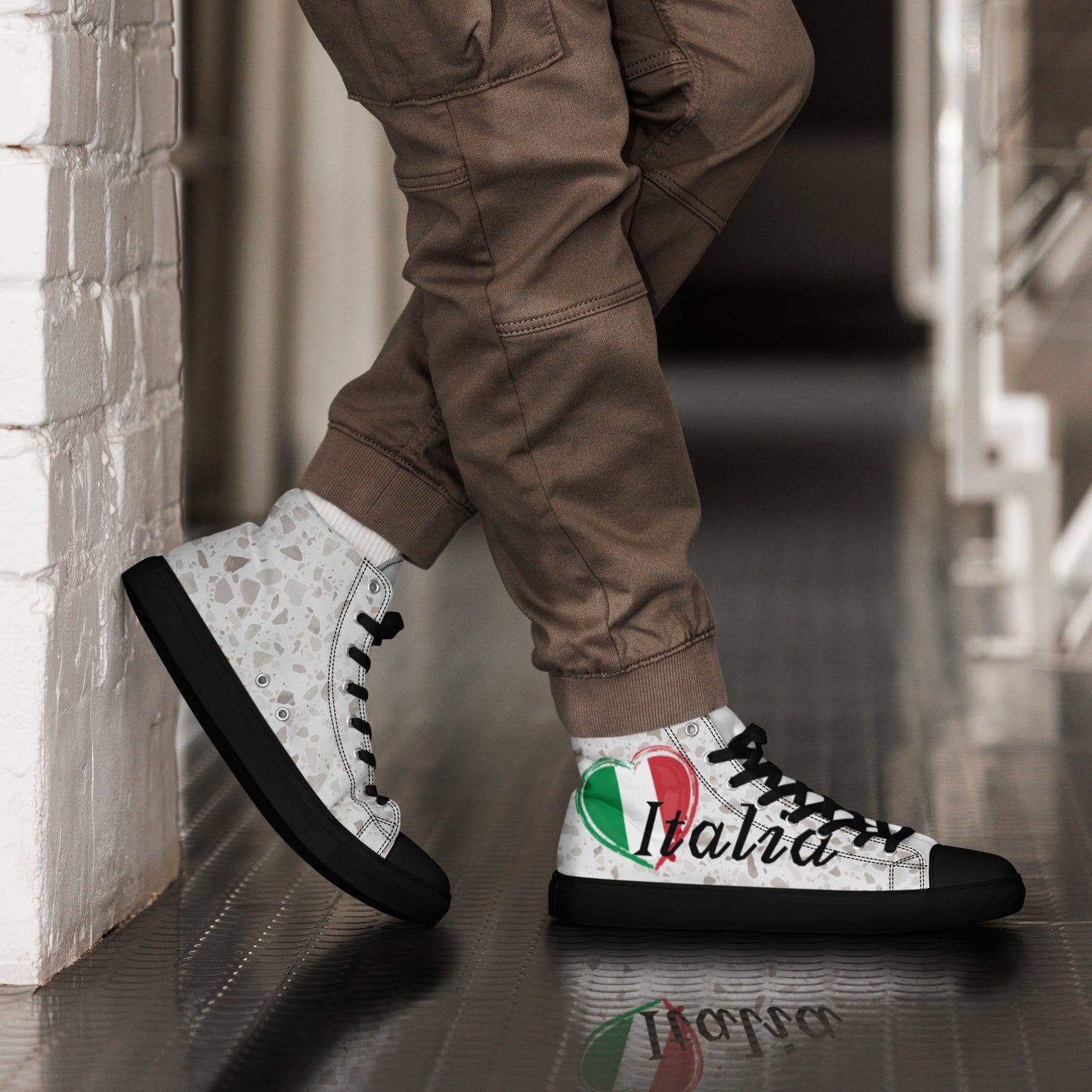 High-Top Leinenschuhe für Herren