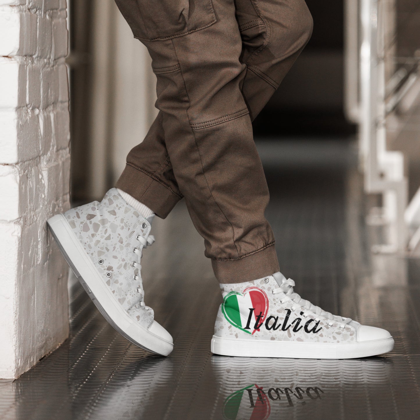 High-Top Leinenschuhe für Herren
