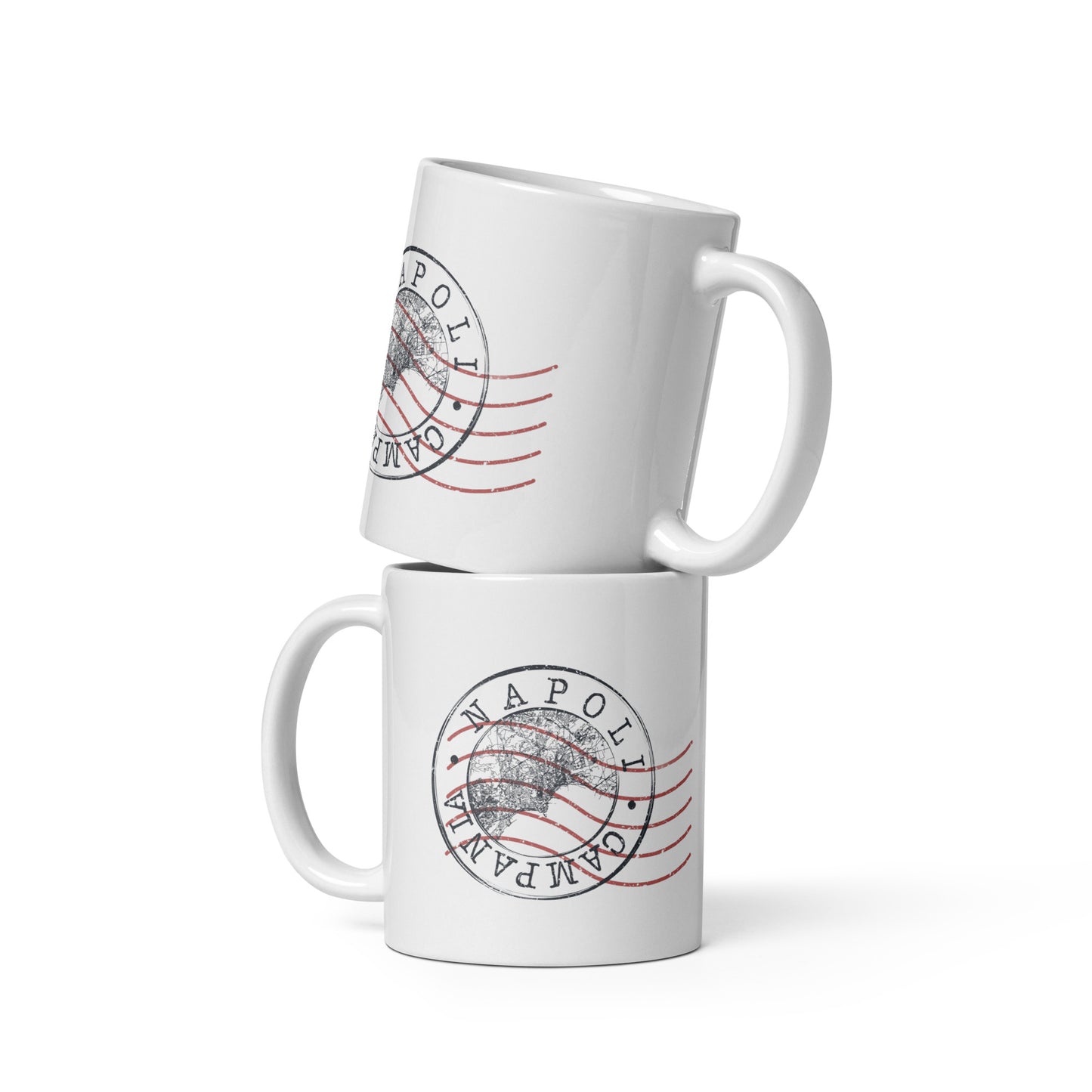 Weiße, glänzende Tasse