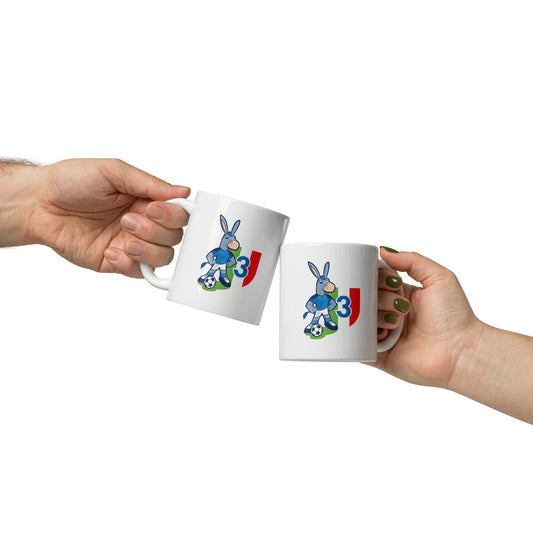 Weiße, glänzende Tasse