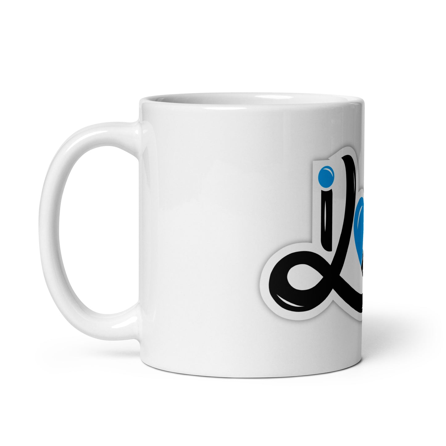 Weiße, glänzende Tasse