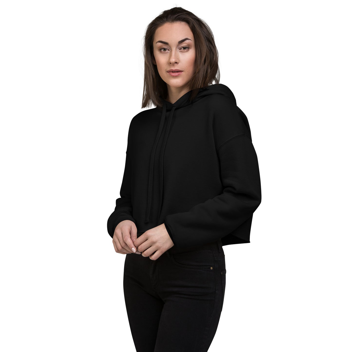 Crop-Hoodie - Schwarz, Militärgrün, Grau