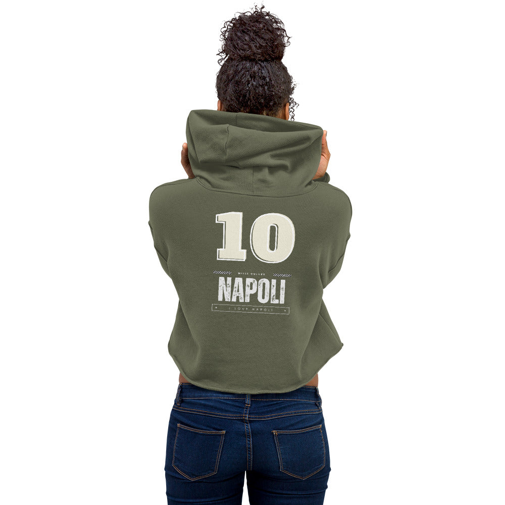 Crop-Hoodie - Schwarz, Militärgrün, Grau