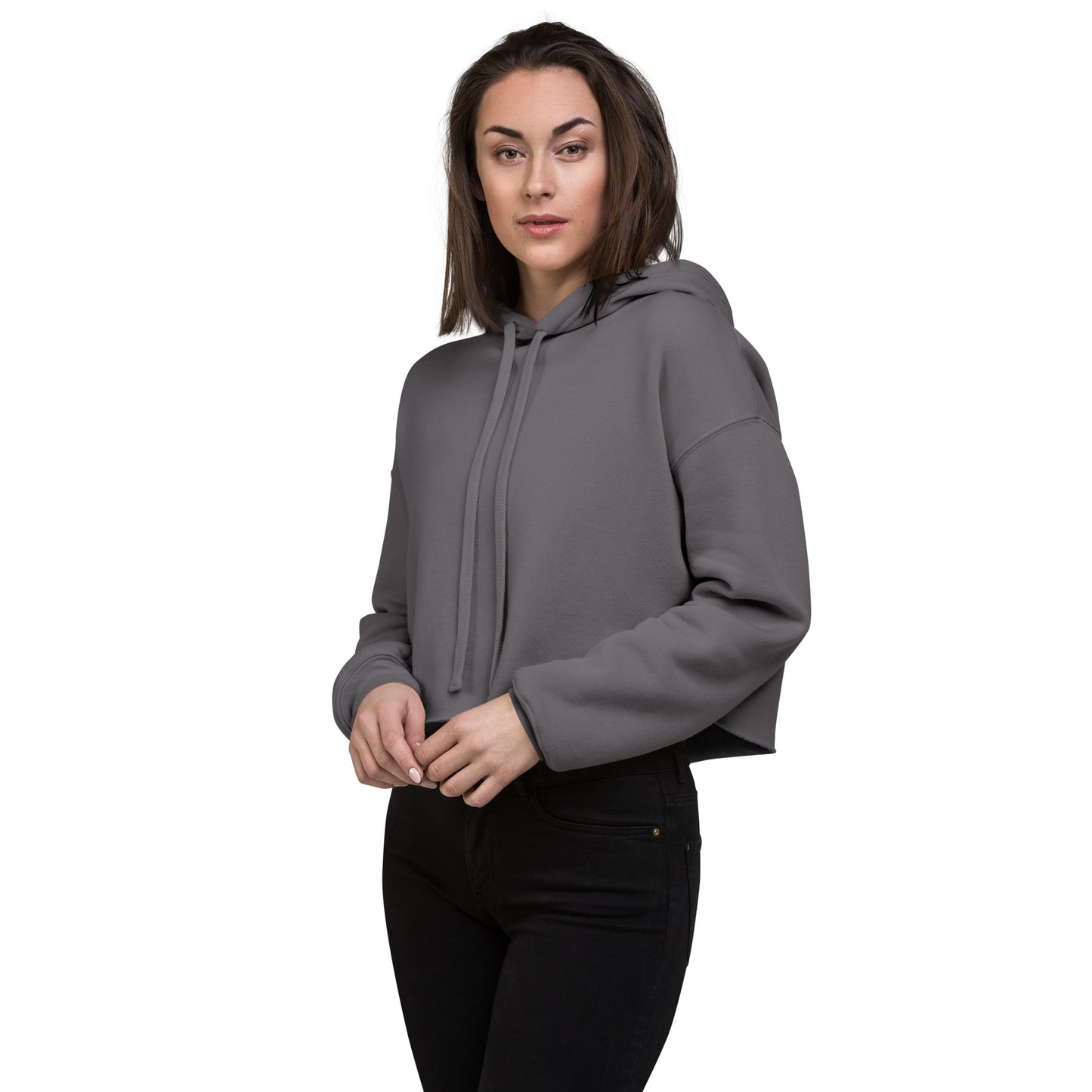 Crop-Hoodie - Schwarz, Militärgrün, Grau