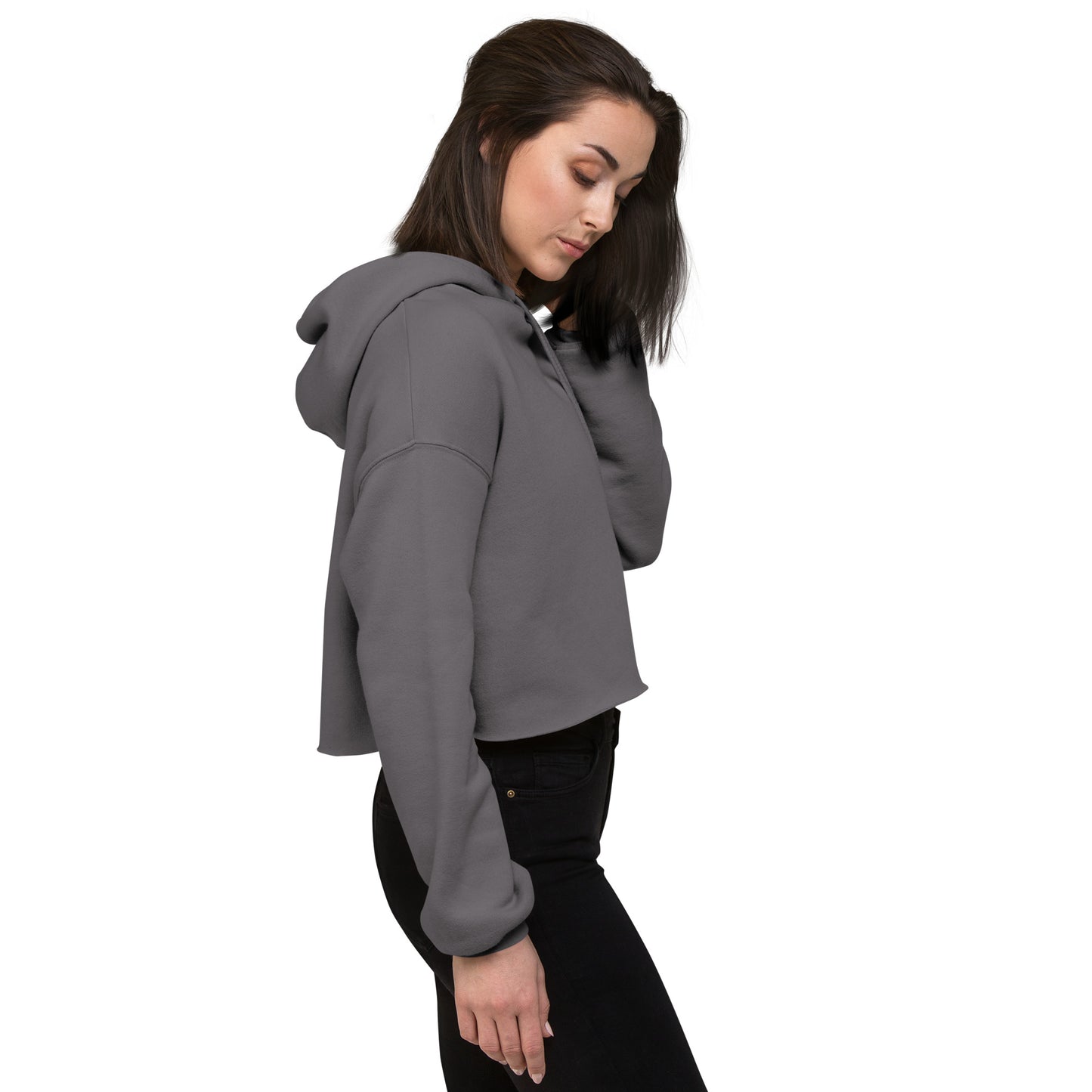 Crop-Hoodie - Schwarz, Militärgrün, Grau